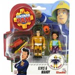 Set figurine Fireman Sam - Elvis si Mandy, cu accesorii