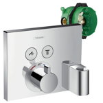 Baterie cada termostatata Hansgrohe ShowerSelect, agatatoare dus, montaj incastrat, crom - 15765000, Hansgrohe