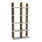 Bibliotecă albă / cu aspect de lemn de pin 75x150 cm Dembi - Gauge Concept, Gauge Concept