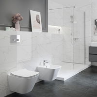 Bideu suspendat, Cersanit, City, dreptunghiular, alb, 