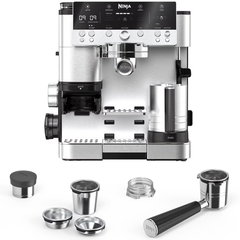 NINJA Semi-automatic 3in1 Luxe Café Premier ES601EU espresso machine, 1650W, Cold Brew, built-in grinder with 25 grinding settings, Barista Assist, built-in scale, frothing container with integrated whisk, a