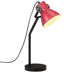 vidaXL Lampă de birou 25 W, roșu uzat, 17x17x60 cm, E27, vidaXL