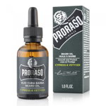 PRORASO - Ulei de barba hidratant - Cypress and Vetiver - 30 ml, PRORASO