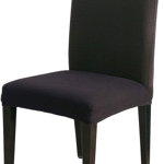 Set de 4 huse pentru scaune Shinesky, negru, poliester, 45 - 55 cm / 60-65 cm
