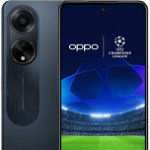 Smartphone Oppo A98, 256GB, 8GB RAM, Dual SIM, 5G, 4-Camere, Cool Black, Pachet UEFA Champions League, Oppo