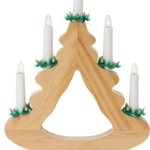 Decoratiune luminoasa Candle Tree, 27.5x6.5x39.5 cm, 5 LED-uri, lemn, Excellent Houseware