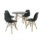 Set masa DA151BK,80x75 cm/ 4 scaune, 46x55x83 cm, DA232BK, MarcelProd