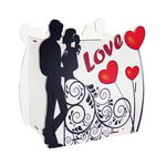 Cutie Dar Nunta, din placaj lemn 33x21x35 cm, decorata Love - ILIF1819