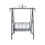 Balansoar de grădină negru din metal Kari - Garden Pleasure, Garden Pleasure