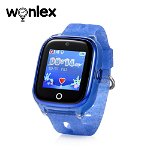Ceas Smartwatch Pentru Copii Wonlex KT01 Wi-Fi, Model 2022 cu Functie Telefon, Localizare GPS, Camera, Pedometru, SOS, IP54 - Albastru, Cartela SIM Cadou