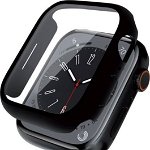 Carcasă Crong Crong Hybrid Watch - Carcasă din sticlă Apple Watch de 41 mm (negru), Crong