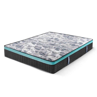 Saltea Ideal Sleep COOL MEMORY GEL POCKET 5 Zone, Arcuri individuale, spumă poliuretanica elastică, spumă cu memorie cu gel de răcire, husă CoolActive, superortopedică, Grosime 30 cm, Ideal Sleep