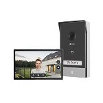Interfon video Smart EZVIZ HP7, Touch, 2K, 7 inch, control acces de la distanta, negru