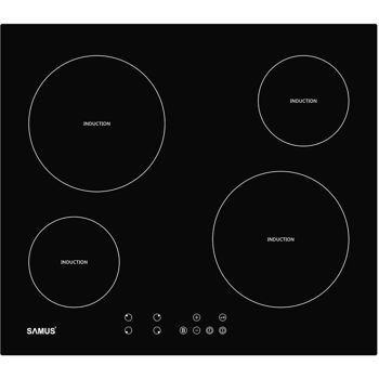 Plita electrica incorporabila Samus PSI-64BG8 inductie 4 zone de gatit 7000W Negru