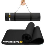 Saltea fitness Yoga/Pilates/Aerobic PROGRESSIVE PRO120-BLACK, dimensiuni 183 x 60 x 1.2 cm, NBR, culoare negru