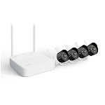 Tenda Kit supraveghere wireless HD 4 canale, K4W-3TC, Wi-Fi Network Video Recorder: IP Video Input: 4-ch, Resolution: Up to 3MP, Input Bandwidth: 60 Mbps, HDMI Output: 1-ch, 1920 × 1080p/60Hz, 1280 × 1024/60Hz, 1280 × 720/60Hz, VGA Outp, TENDA
