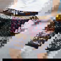 Pantaloni scurti casual pentru barbati, cu talie elastica, model la moda cu imprimeu ?i stil pentru strada, Neer