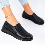 Pantofi Casual, culoare Negru, material Piele ecologica - cod: P11530, Gloss