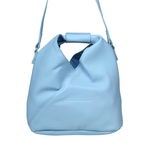 MM6 Maison Margiela Mm6 light blue hammered leather handbag Blue