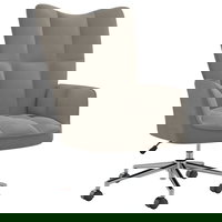 Scaun de relaxare, gri deschis, catifea