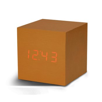 Ceas inteligent Cube Click Clock Copper/Red