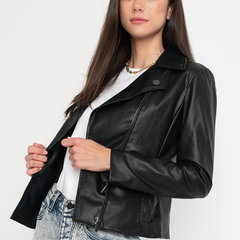 ARMANI EXCHANGE, Jacheta de piele ecologica, Negru, XS