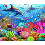 Puzzle Bluebird - Dolphin Coral Reef, 1.000 piese (70169), Bluebird