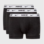 Nike, Set de boxeri cu banda logo in talie - 3 perechi, Negru, Albastru, S