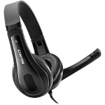 CANYON CHSU-1 basic PC headset with microphone  USB plug  leather pads  Flat cable length 2.0m  160*60*160mm  0.13kg  Black;