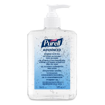 Dezinfectant maini gel Gojo Purell Advanced flacon 500 ml cu pompita dozare, Dezinfectanti Purell