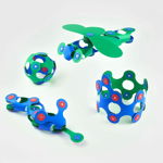 Set Clixo de construit cu magnet, Itsy pack Blue-Green 18, Clicstoys, 4-5 ani +, Clicstoys