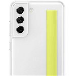 Husa de protectie Samsung Clear Strap Cover pentru Galaxy S21 FE 5G, White