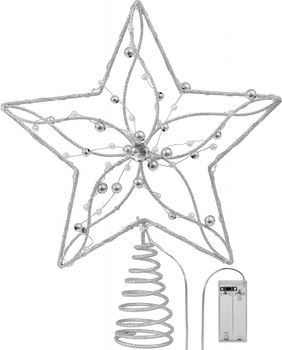 Stea pentru bradul de Craciun Valery Madelyn, LED, metal, 26 x 29 cm