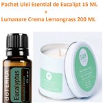 Pachet Ulei Esential de Eucalipt 15 ML+ Lumanare Crema Lemongrass 200 ML, Doterra