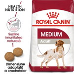 Royal Canin Medium Adult Hrana uscata pentru caini de talie medie 15+3 kg + geanta de cumparaturi