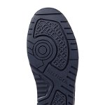 Tommy Hilfiger, Pantofi sport din piele si piele intoarsa cu logo, Alb/Bleumarin