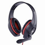 Casti Gaming Gembird GHS-05-R Over Ear Red Black