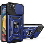 Husa Hybrid Armor Camshield iPhone 14 cu husa albastra pentru camera, ForIT