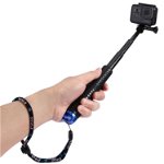 Selfie Stick Pulse cu sistem de prindere PU150 Puluz pentru GoPro, DJI Osmo Action, Xiaoyi si alte camere video sport, Negru, PULUZ