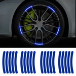 Set 20 bucati Elemente Reflectorizante "Wheel Arch" pentru autoturisme, biciclete, motociclete, atv-uri, scutere, culoare Albastra, AVEX