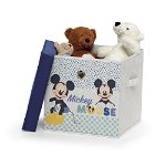 Cutie de depozitare cu capac din material textil pentru copii Domopak Disney Mickey, 30 x 30 x 30 x 30 cm, Domopak