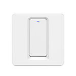 Intrerupator Smart Techstar®, Wireless 2.4GHz, Button cu Revenire, Design Classic, Iluminare LED, 1 Faza, cu NUL, Alb