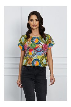 Bluza Andrada cu imprimeu divers multicolor