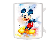 Cana personalizata cu Mickey Mouse, Disney, Stickers Factory, 330 ml, 