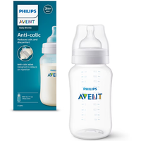 Biberon anticolici PHILIPS AVENT SCY106/01, flux mediu, 3 luni+, 330ml, alb-transparent