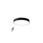 Plafoniera LED Blade-SR BR-BH16-04291, rotunda, cu telecomanda, 45W, 3680lm, lumina calda+neutra+rece, IP20, neagra,Braytron Plus