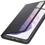 Husa de protectie Samsung Smart Clear View Cover pentru Galaxy S21, Negru