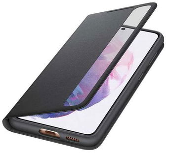 Protectie Smart Clear View Samsung EF-ZG991CBEGEE pentru Samsung Galaxy S21 (Negru), Samsung