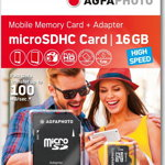 Card Micro SDHC Agfa 16GB 90MB/s U1 V10 + adaptor