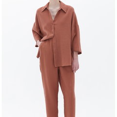 Pantaloni crop cu talie inalta, OXXO